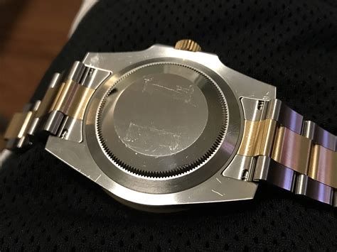 rolex caseback scratches|Rolex caseback opener.